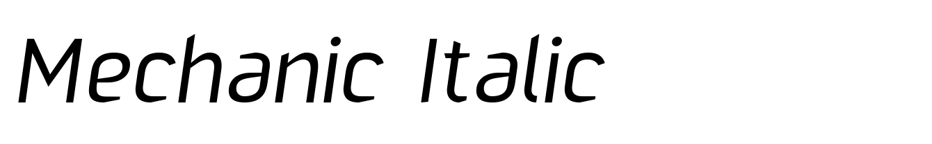 Mechanic Italic